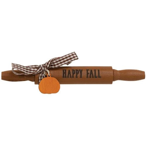 Happy Fall Wooden Mini Decorative Rolling Pin