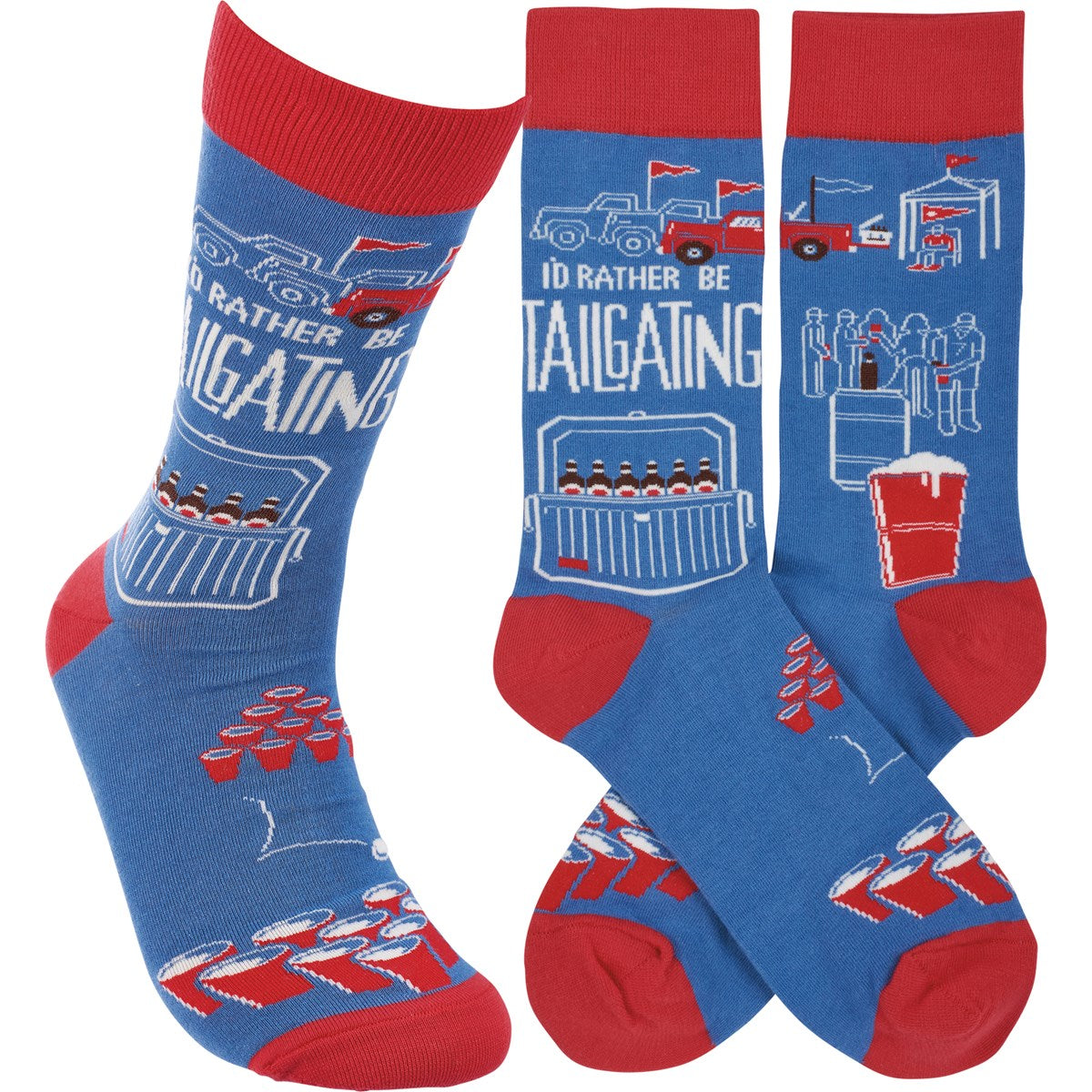 I'd Rather Be Tailgating Fun Novelty Socks
