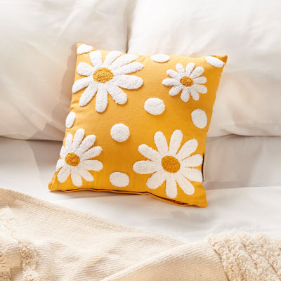 Tufted Daisy 12" Accent Pillow