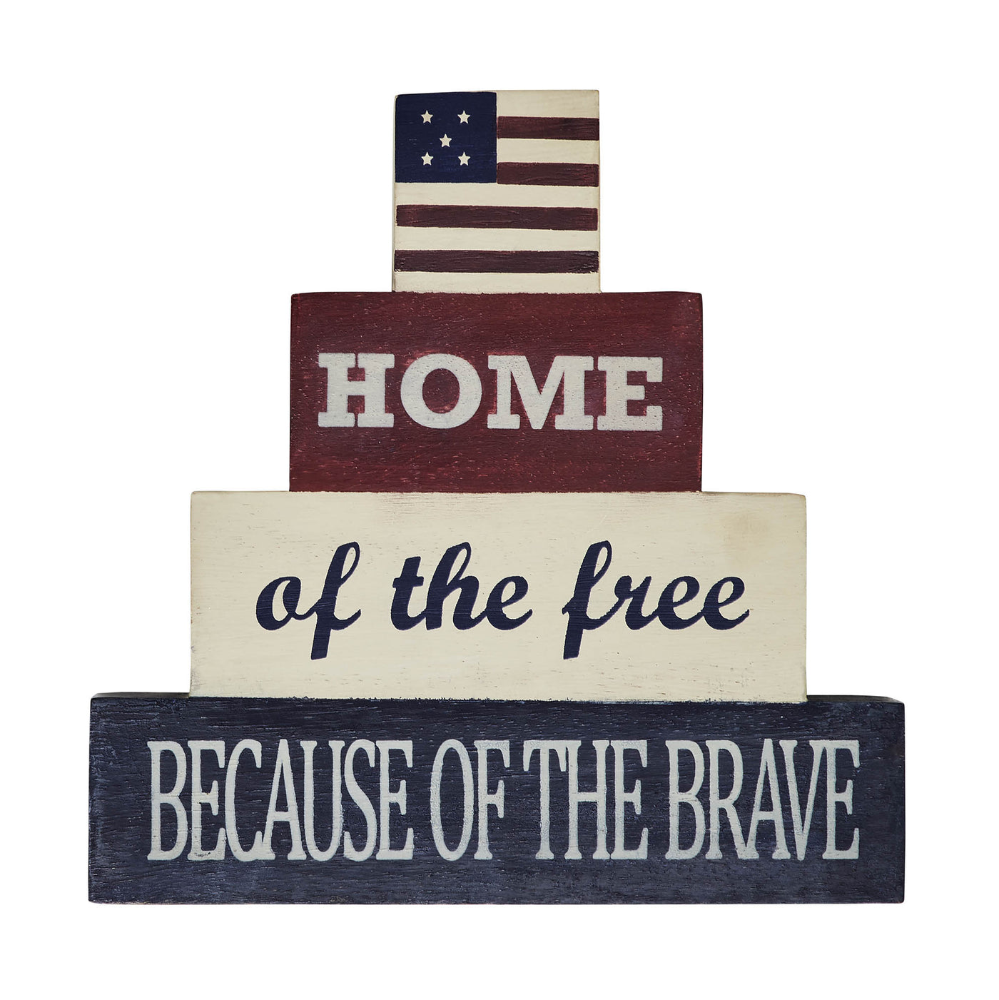 Home Of The Free Wooden Block Stack