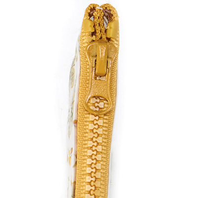 Yellow Butterfly Recycled Materials Zipper Wallet