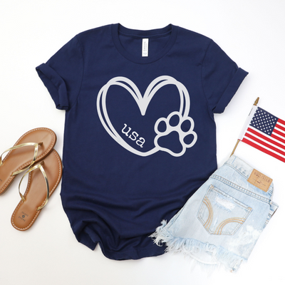 💙 USA Paw T-Shirt - 🎆 4th of July Collection