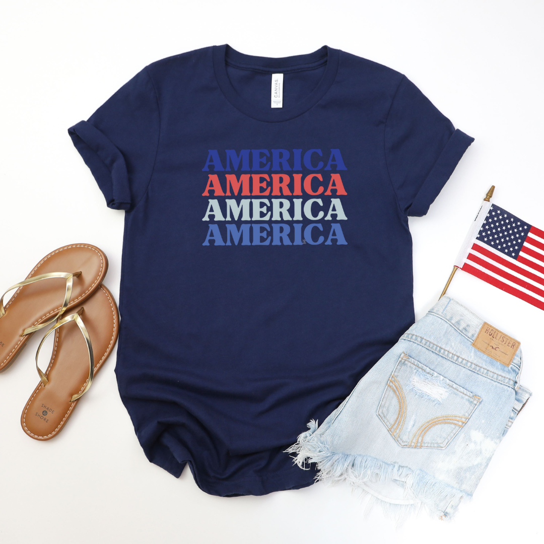 💙 Shades of America T-Shirt - 🎆 4th of July Collection