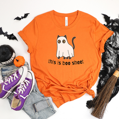 This is Boo Sheet Cat Halloween T-Shirt
