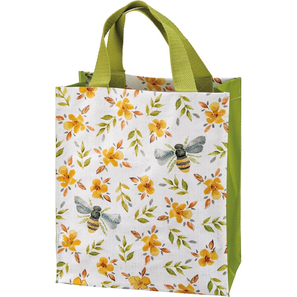 Floral Bees Daily Reusable Market Tote Bag