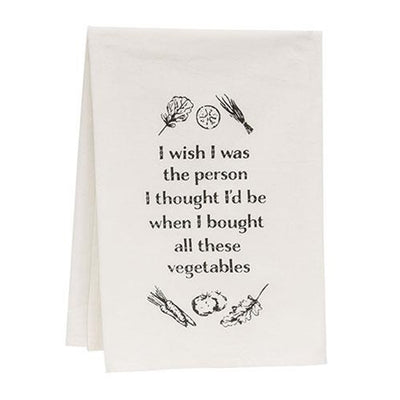 I Wish I Was The Person I Was When I Bought These Vegetables Dish Towel