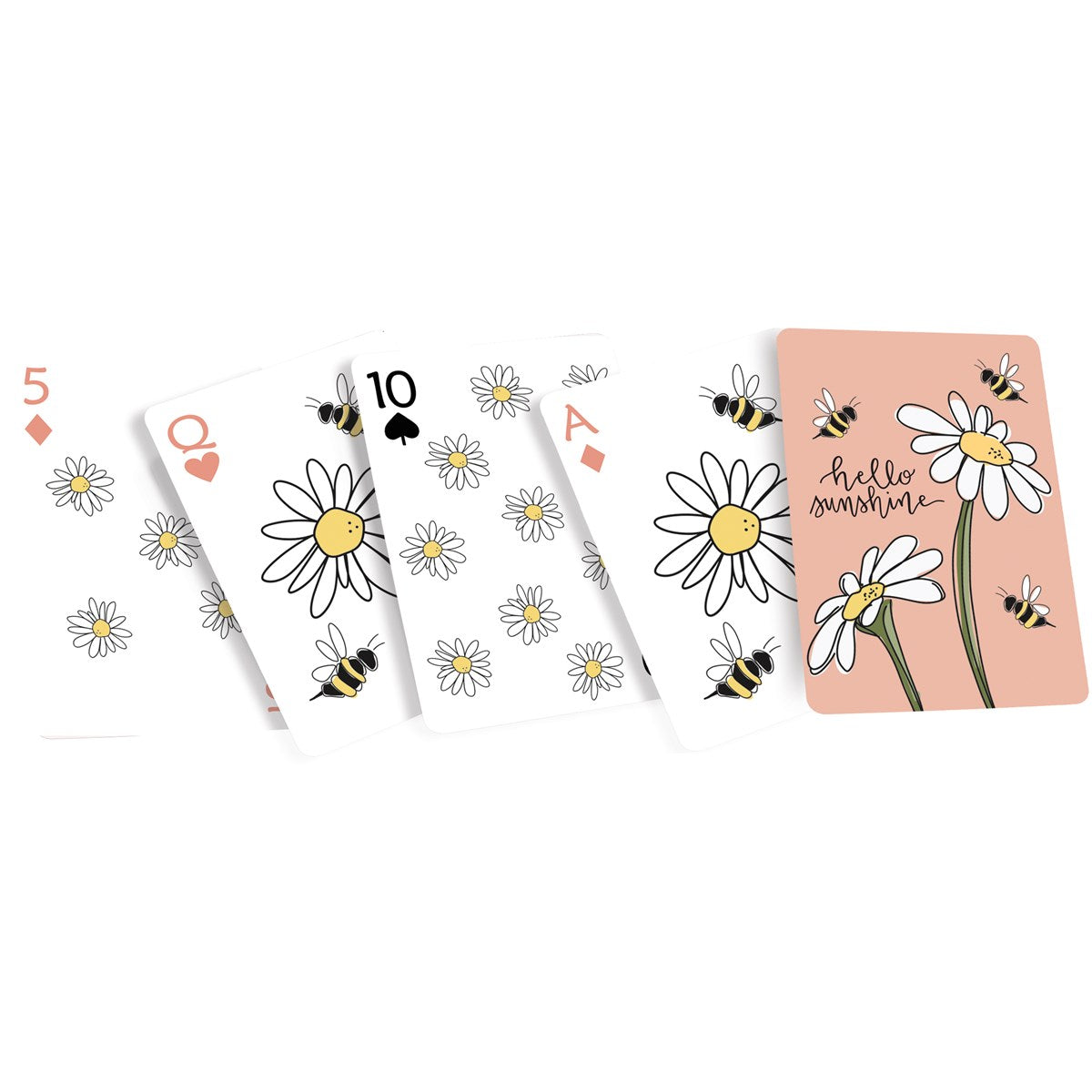 Hello Sunshine Bees and Daisies Deck of Playing Cards