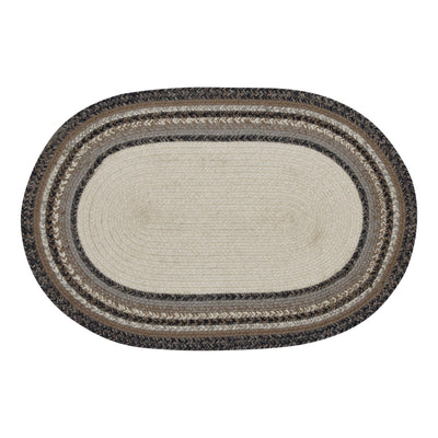 Floral Vine Welcome Jute Oval Rug 20" x 30"
