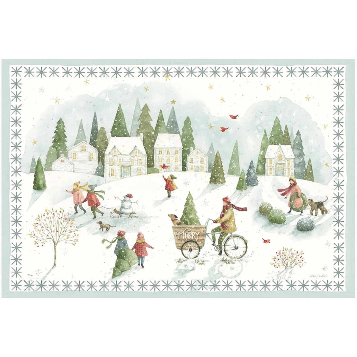 Set of 24 Winter Wonderland Christmas Paper Placemat Pad