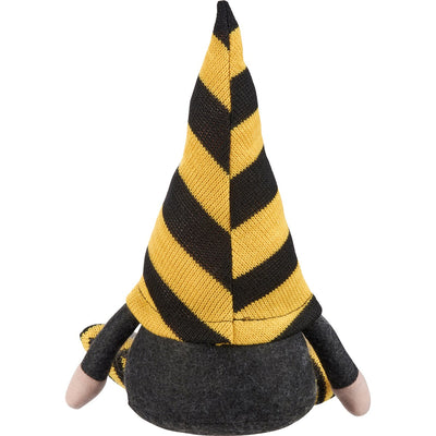 Gnome With Bee Black and Yellow Fabric Sitter