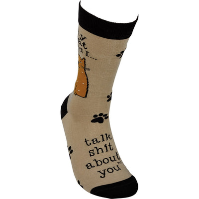 My Cat And I Talk About You Unisex Fun Socks
