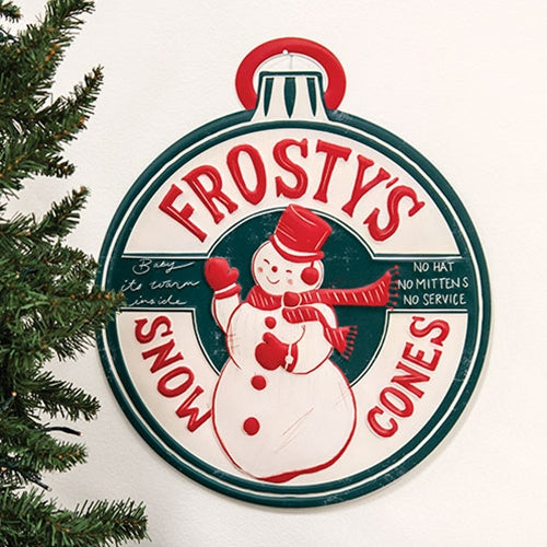💙 Frosty's Snow Cones Metal Sign 16" H