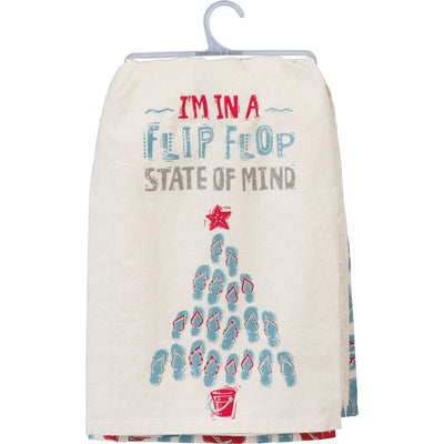 💙 In A Flip Flop State Of Mind Christmas Tree Kitchen Towel Set