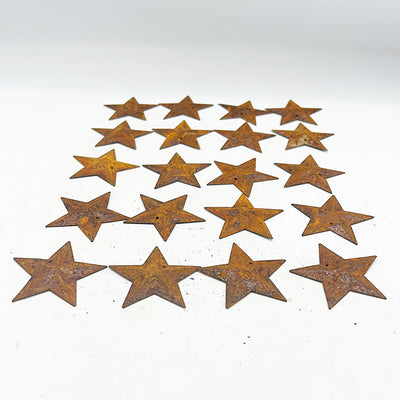 💙 Set of 20 Rusty Stars 1.5" Crafting Accents