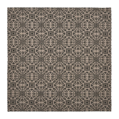 Black Tan Jacquard 20" Square Table Topper