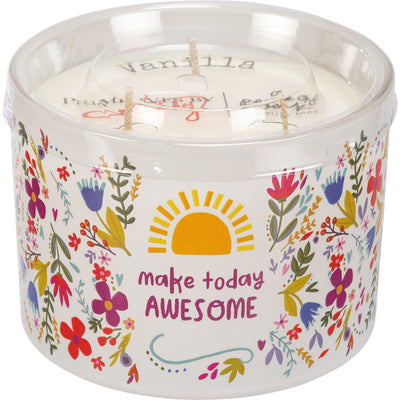 Make Today Awesome 14 oz Jar Candle Vanilla Scent