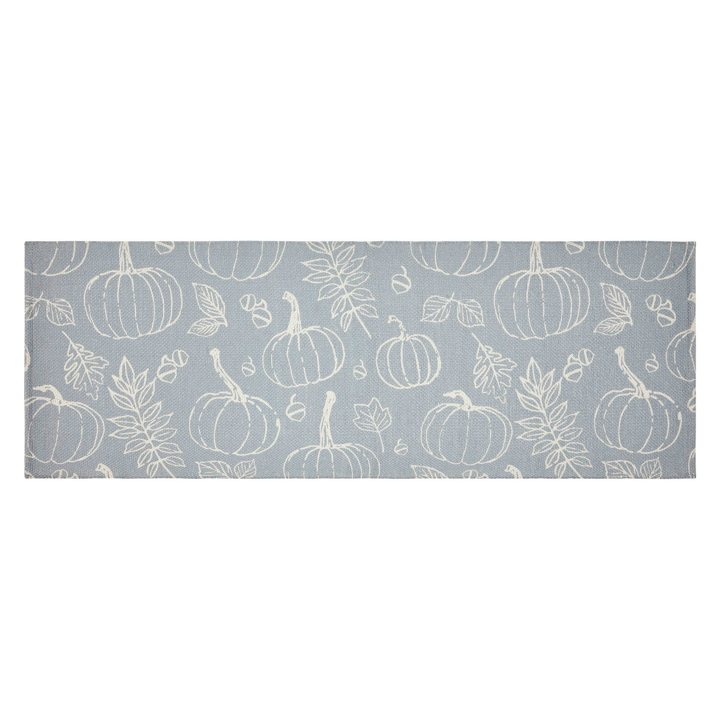 Grey Silhouette Pumpkin Indoor/Outdoor 48" Rectangle Rug