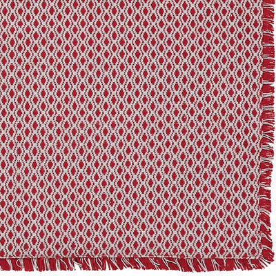 Tannen Red & White Christmas Table Runner 13" x 36"
