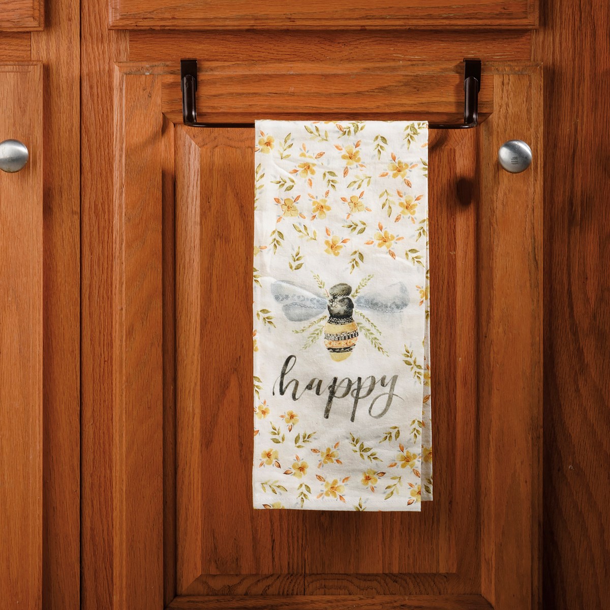 Floral Bee Happy Kitchen Towel