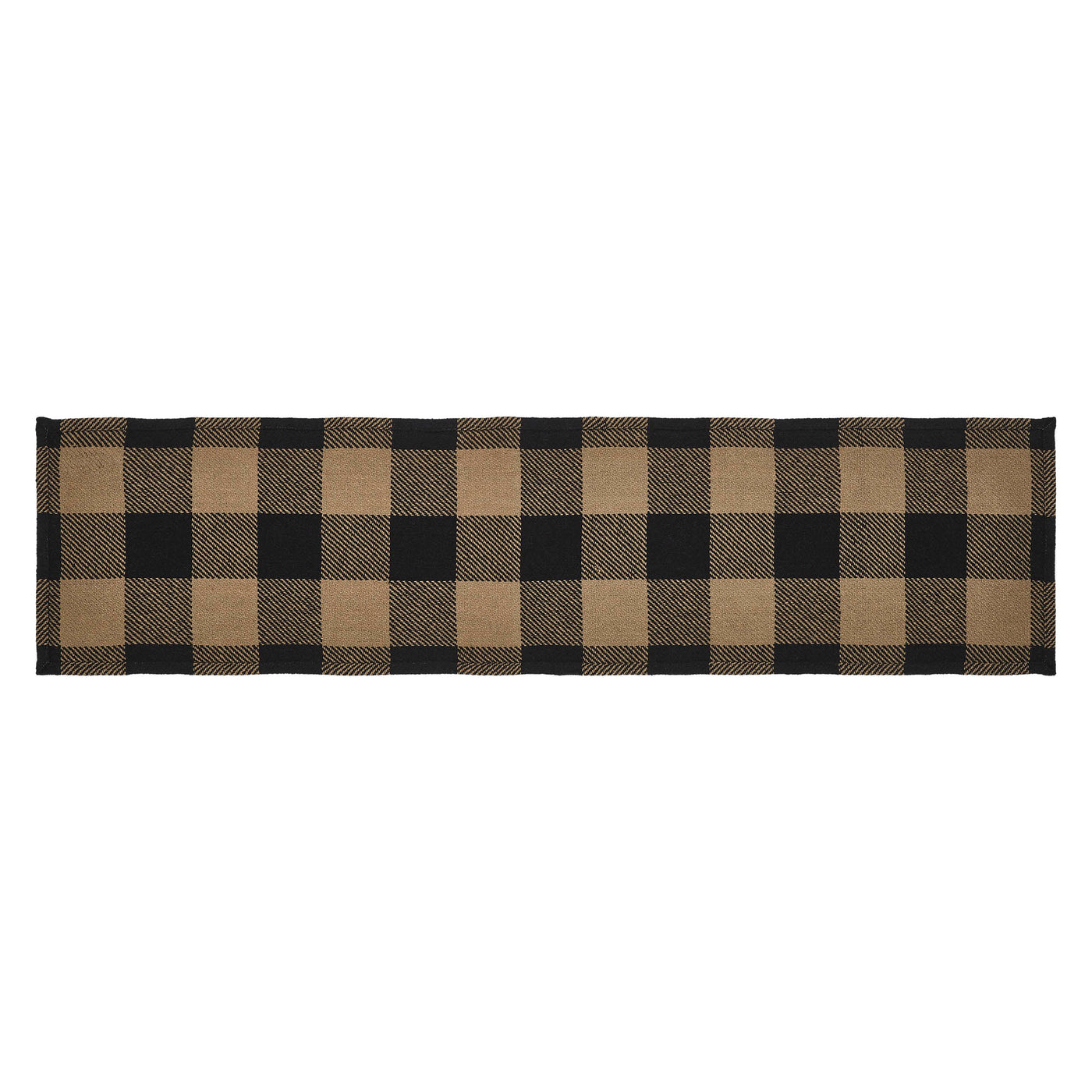 Black and Tan Check 48" Table Runner