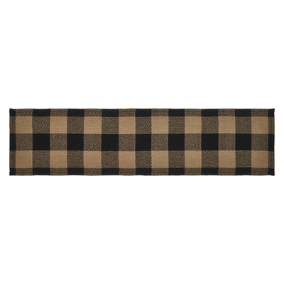 Black and Tan Check 48" Table Runner