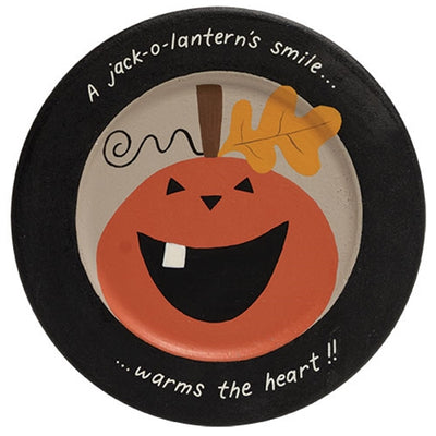 Set of 2 Pumpkins Grin 8.75" Decorative Plates