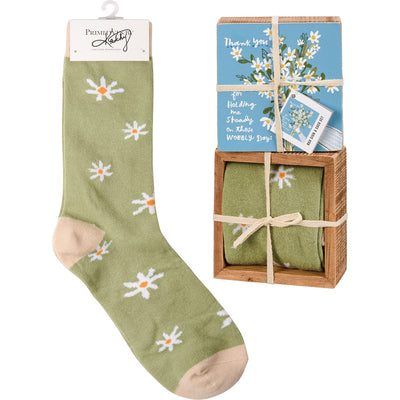Thank You For Holding Me Steady On Those Wobbly Days Sign Sock Set