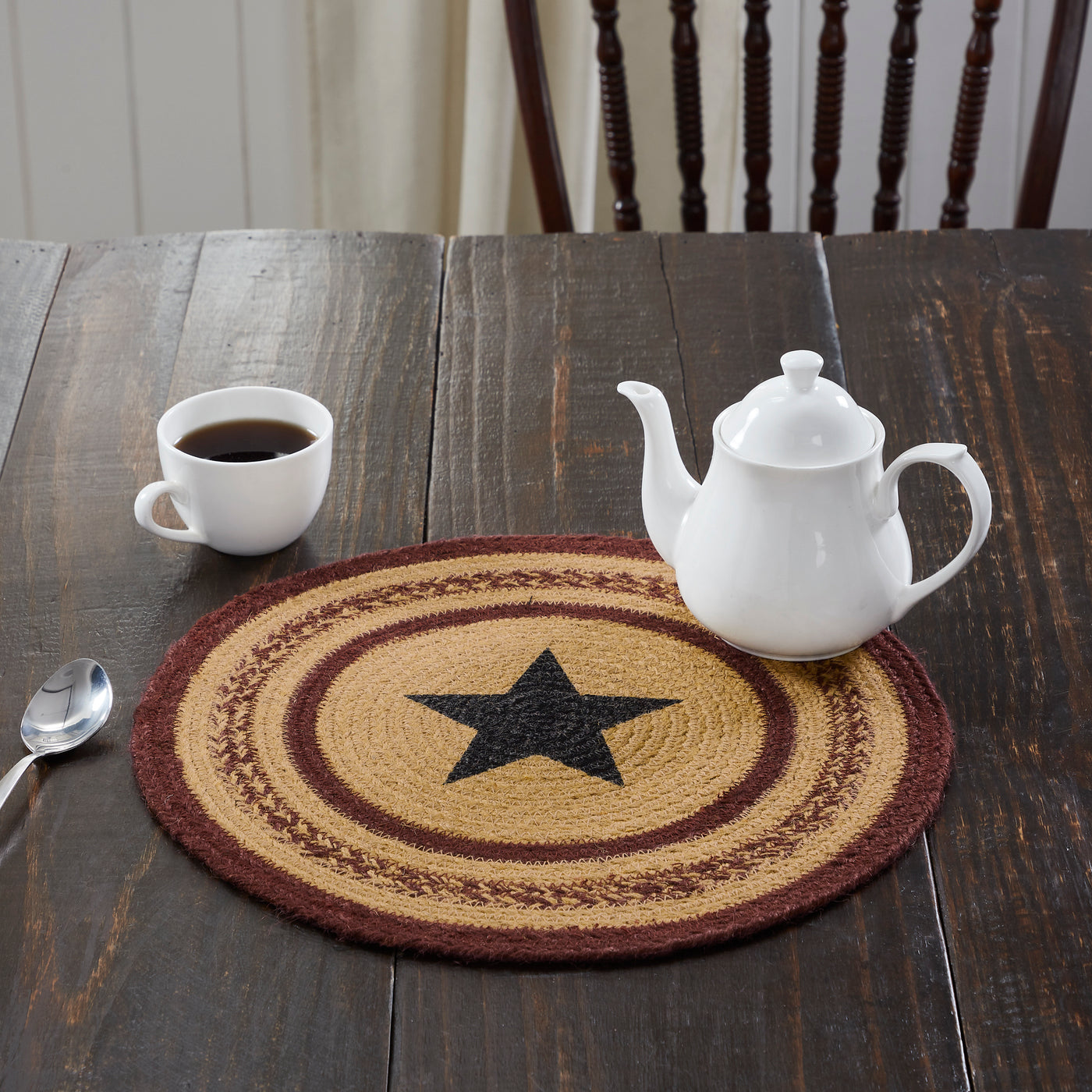 Potomac Americana Stencil Star 15" Jute Trivet