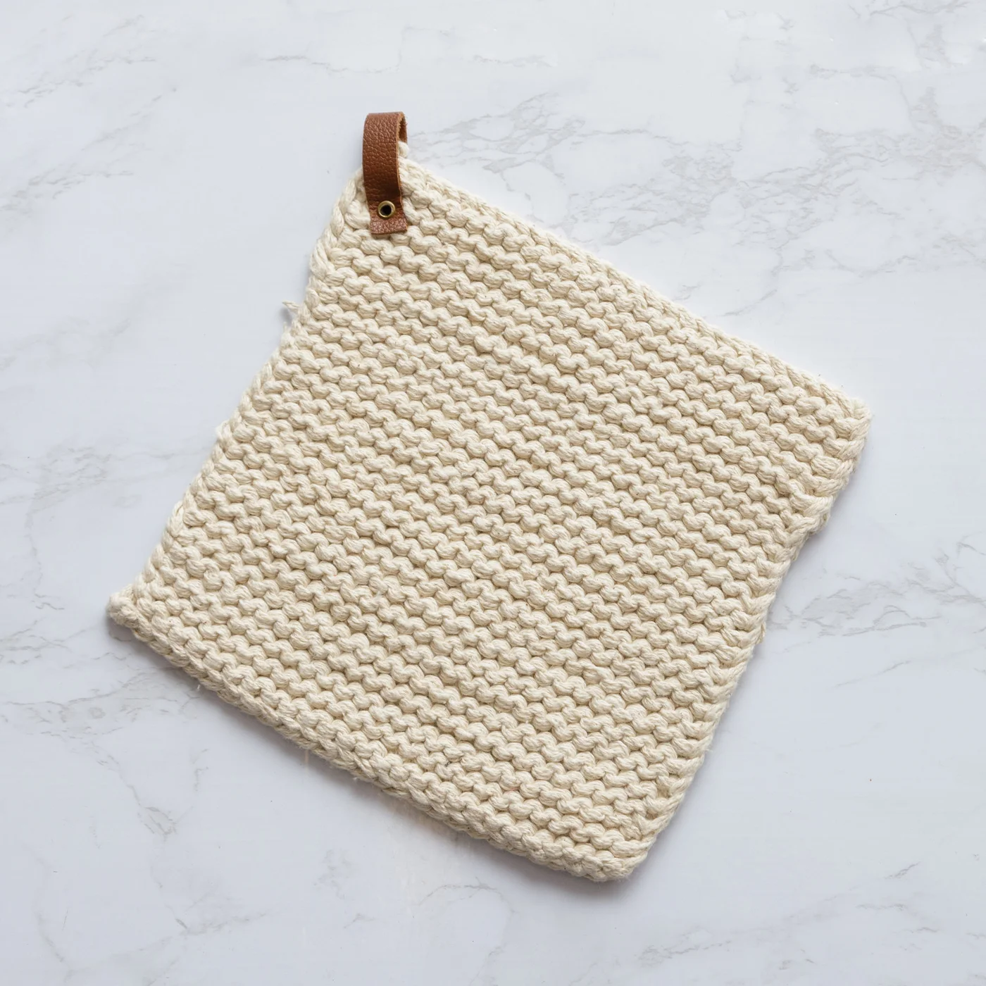 💙 Natural Hued 8" Knitted Pot Holder