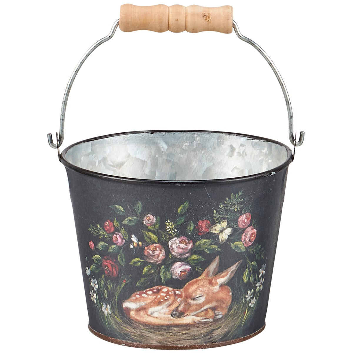 Set of 4 Woodland Animals and Flowers Bucket Set
