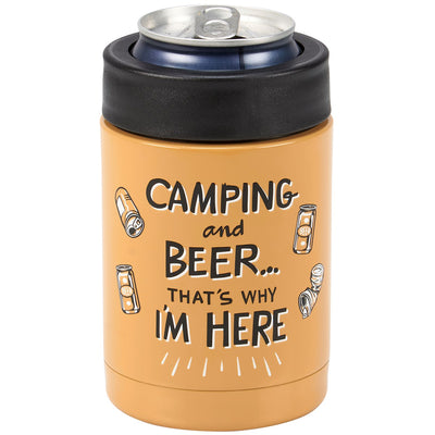 Camping And Beer That's Why I'm Here Can Cooler