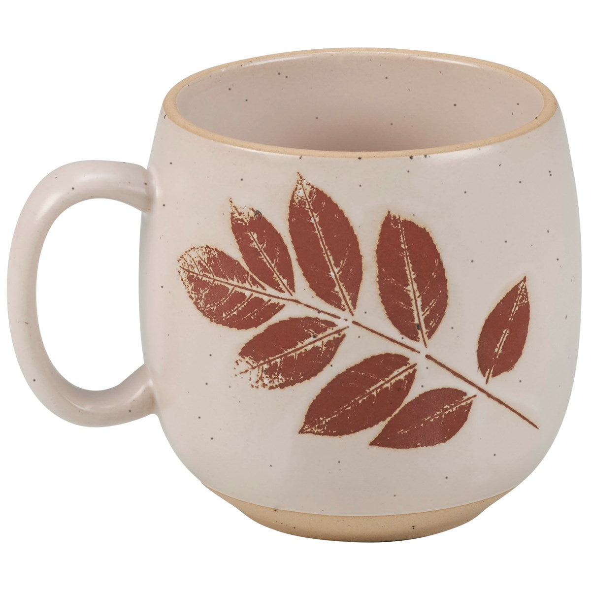Natural Fall Leaves Stoneware Mug 18 oz