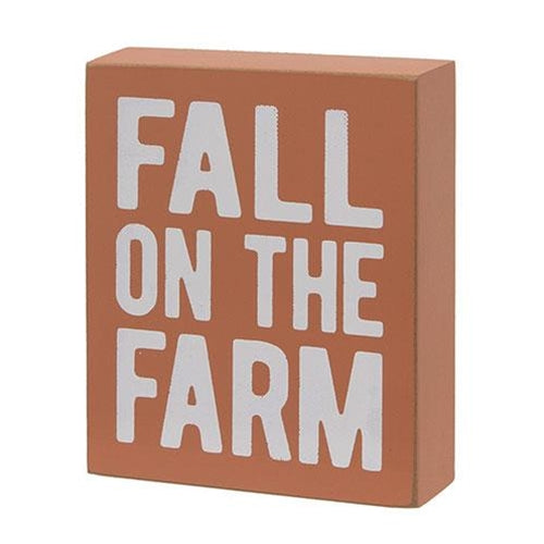 Set of 2 Fall on the Farm Box Sign with Pumpkin Patch Truck Sitter