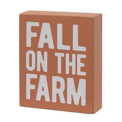 Set of 2 Fall on the Farm Box Sign with Pumpkin Patch Truck Sitter