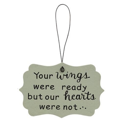 Set of 3 Forvever In Our Hearts Memory Messages Ornaments