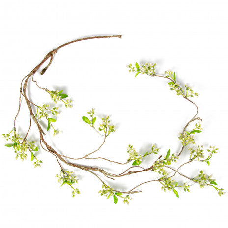 White Seeded Berry 62" Faux Foliage Vine Garland