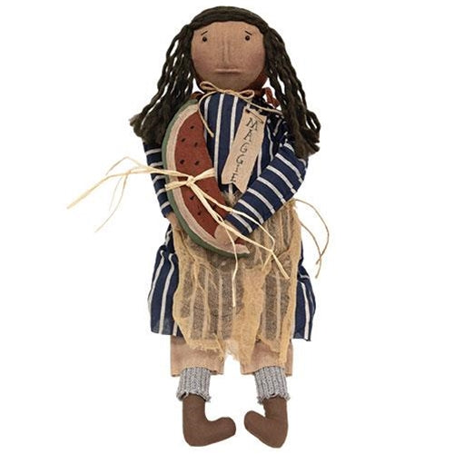 Maggie Doll With Watermelon Slice Fabric Figure