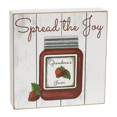 Spread the Joy Grandma's Jam 6" Wooden Box Sign