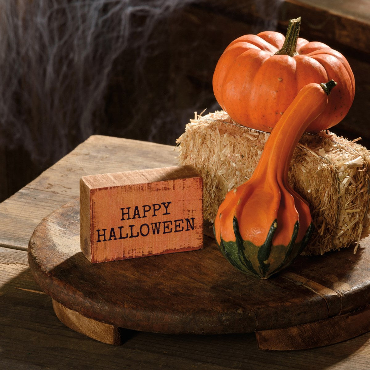 Happy Halloween Mini Wooden Block Sign