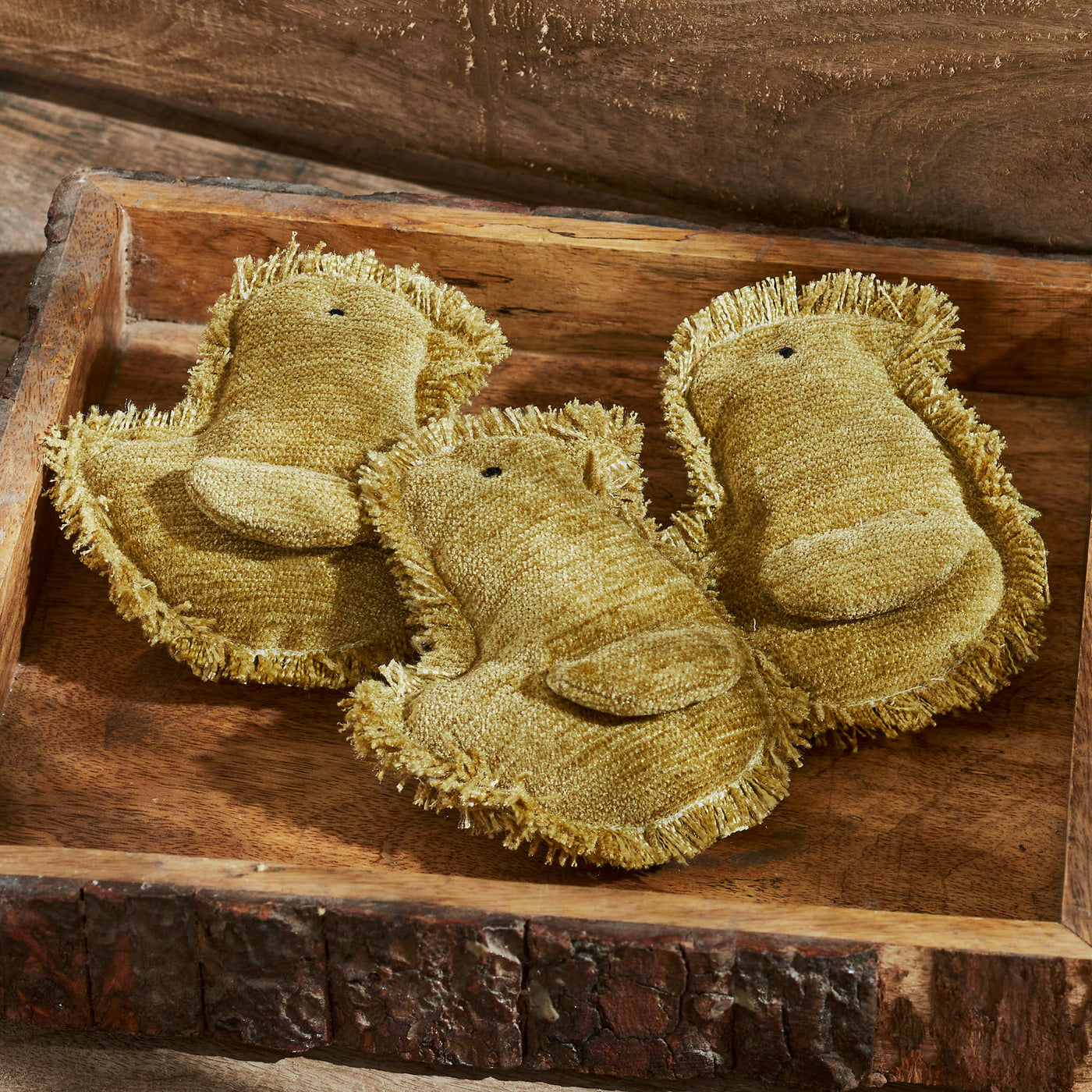 Set of 3 Primitive Baby Chicks Bowl Fillers