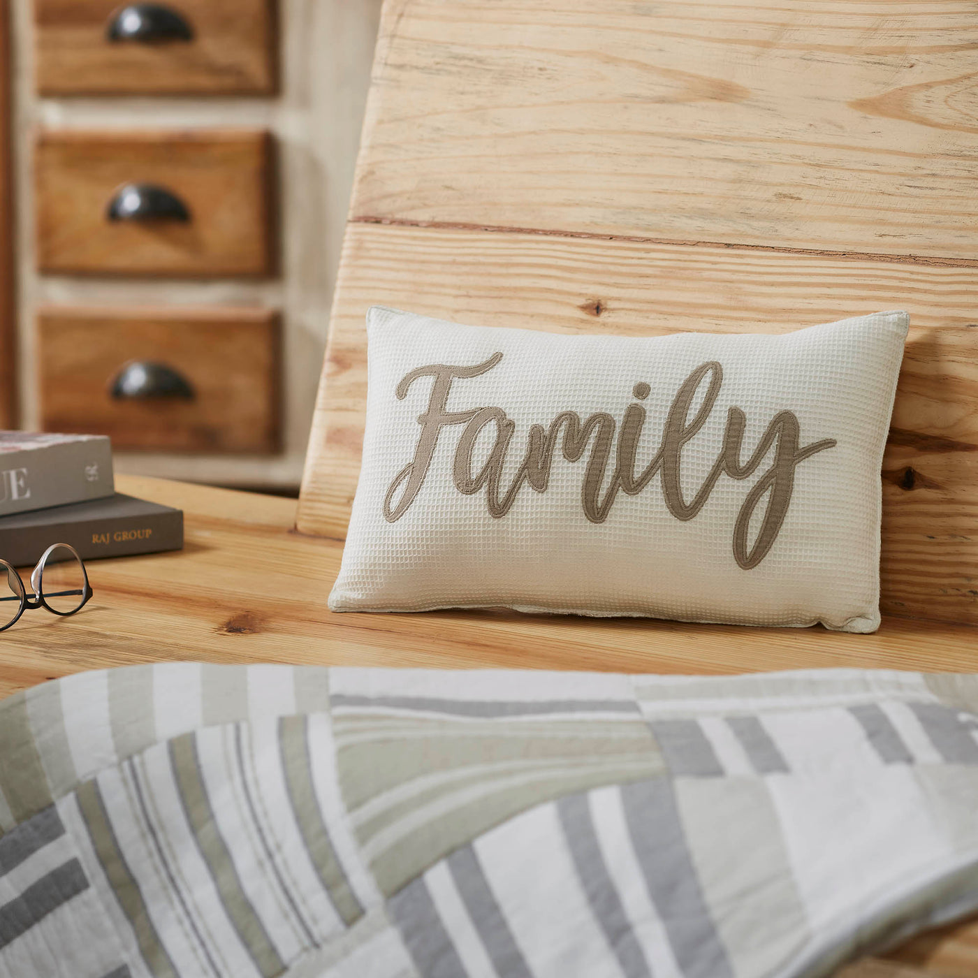 Family Script 9.5" x 14" Small Accent Pillow