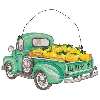 Fresh Lemons Wooden Truck Hanger