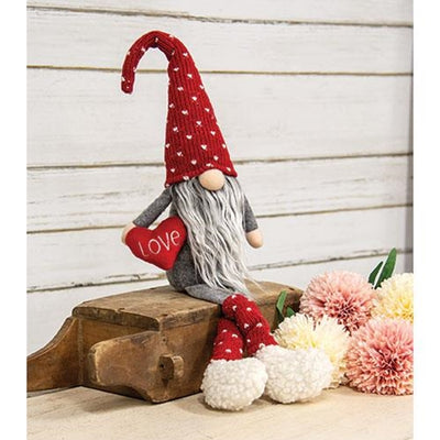 Love Gnome with Heart Leg Warmers and Dangle Legs