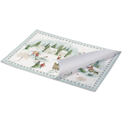 Set of 24 Winter Wonderland Christmas Paper Placemat Pad