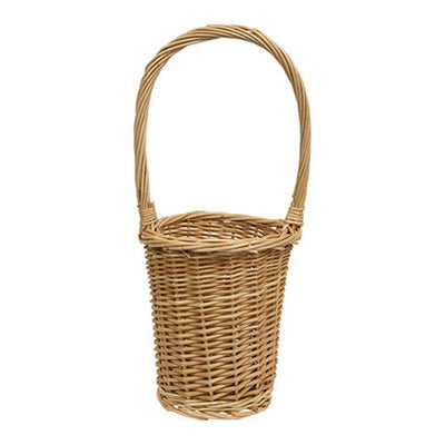 Natural Willow Flower Basket with Handle