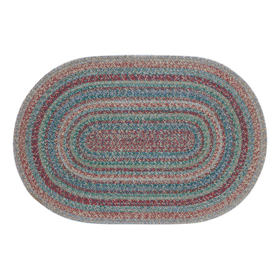 Multi Colored Jute 36" Oval Rug