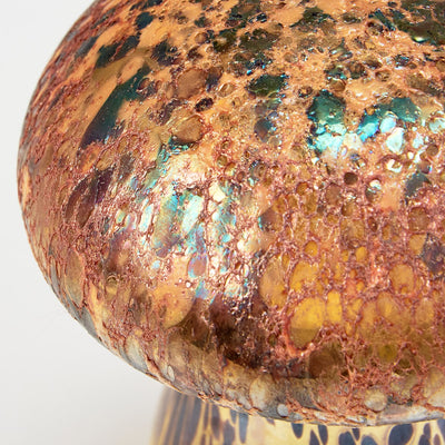 💙 Tortoiseshell Mushroom 4" Glass Figurine