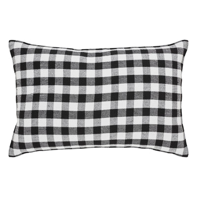 Annie Black Check Pumpkin Patch 22" Fall Pillow