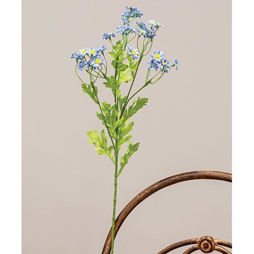 💙 Blue Chamomile 21" Faux Flower Spray