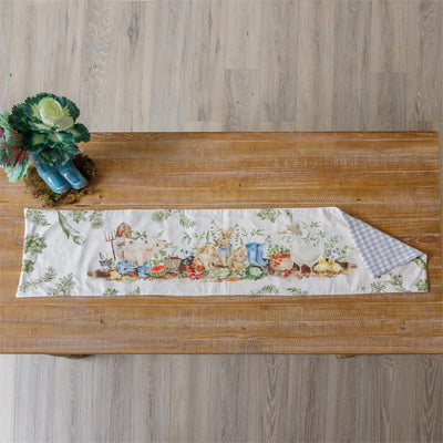 Animals in the Garden 55" Table Runner